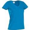 Tričko STEDMAN CLASSIC V-NECK WOMEN Ocean Blue modrá S