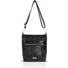 Zellia dámska kabelka Zlb429 čierna lakovaná koža crossbody 28 x 25 x 8 5 cm