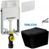 GEBERIT KOMBIFIXBasic vr. bieleho tlačidla DELTA 50 + WC MEXEN TEO ČERNÁ Rimless + SEDADLO 110.100.00.1 50BI ME02