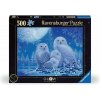 Svietiace puzzle Ravensburger 500 dielikov Sovy za svitu mesiaca