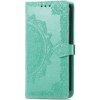 Peňaženkové puzdro Embossing Pattern Mandala Flower zelené – T Phone 2 Pro