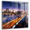 Nástenný hodinový strojček Wallfluent modrý 60 cm