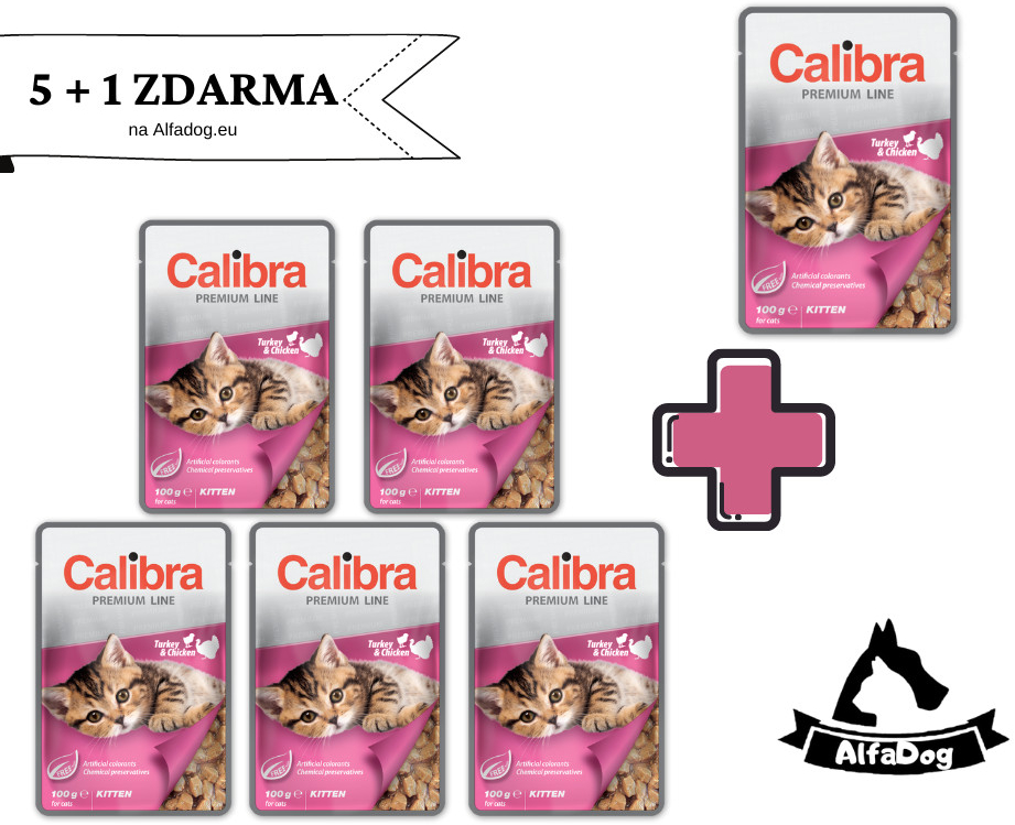 Calibra Premium cat Kitten Morka & kura v omáčke 100 g