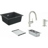 Súprava kuchynská batéria Grohe Minta 32321DC2, granitový drez Grohe K700 31654AP0, 40852SD0, 40535DC0, 40856SD0