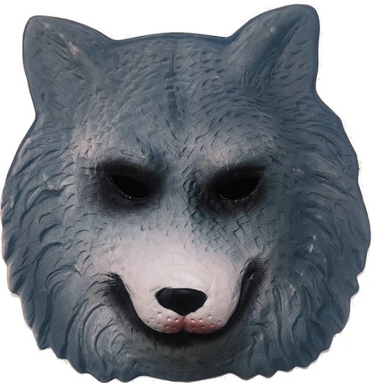 Zvieracia maska viac druhov 1 ks Vlk