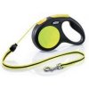 Vodítko FLEXI Neon New M lanko 5m/20kg neón