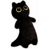 Plyšový vankúš čierná mačka 80 cm Farba: Čierna