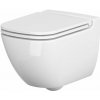 Cersanit Caspia wc misa s pomaly sa sklápajúcim sedadlom závesné bez oplachovacieho kruhu biela K701-103