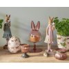 Clayre & Eef Ružový sklenený podnos na nohe s poklopom a uškami - Ø 12*23 cm - Clayre & Eef