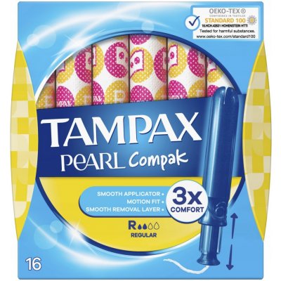 Tampax Compak Pearl Regular Tampóny s aplikátorom, x16