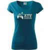 ATV quad nápis - Pure dámske tričko - M ( Petrolejová )