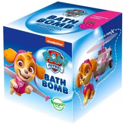 Nickelodeon Paw Patrol Bath Bomb bomba do kúpeľa pre deti Raspberry Skye 165 g