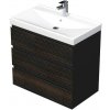 Kúpeľňová skrinka s umývadlom SAT Cube Way 80x71x46 cm hnedá mat CUBE3D46803ZHVER