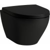 LAUFEN Moderna S závesné WC Compact Silent Flush s hlbokým splachovaním, 360 x 500 mm, matná čierna, H8215447160001
