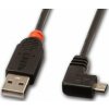 Lindy 31975 USB, USB 2.0 USB-A zástrčka, USB Micro-B zástrčka, 0,5m, černý