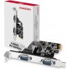AXAGON PCEA-S2n, PCIe radič - 2x sériový port (RS232) 250 kbps, vr. LP PCEA-S2N