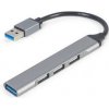 Gembird USB hub 4-portový USB 3.1 (Gen 1),stříbrný UHB-U3P1U2P3-02
