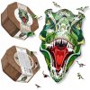 Puzzle 3D Drevené EWA Kocky Skladačka T-Rex