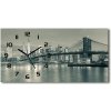 Vodorovné Sklenené hodiny na stenu Manhattan New York 60x30 cm
