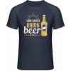 Mymate Predĺžené Tričko MY111 - Zachráň vodu - pi pivo - Navy / Heather Navy - XXL - Pánske
