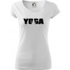 Yoga nápis - Dámske tričko Pure - M ( Biela )