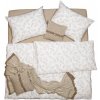 SCANquilt Obliečky KLASIK SOFT vetvičky biela béžová bežný 1x paplón 140x200 + 1x vankúš 70x90 cm