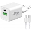 Winner Group | Winner Group - Rychlonabíjací adaptér 2xUSB PD 30W + USB kábel USB-C / USB-C 1m | WN0062
