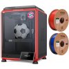 Creality 3D K1C 3D tlačiareň/AI kamera/600 mm/s rýchlosť tlače, možno tlačiť spotrebný materiál z uhlíkových vlákien, K1C Bayern Munich Edition, červené + 1KG modré vysokorýchlostné PLA vlákno + 1KG č