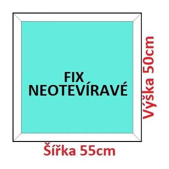 Soft Plastové okno 55x50 cm, FIX neotváravé