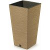 PROSPERPLAST Kvetináč FURU SQUARE ECO WOOD 30cm naturo
