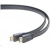 PREMIUMCORD HDMI High Speed + Ethernet plochý kábel, pozlátené konektory, 1m