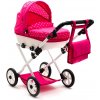 Detský kočík pre bábiky New Baby COMFORT ružový s bodkami