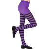 Dievčenské pruhované pančuchy, fialové Pre vek 11-14 rokov