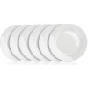 BANQUET Sada plytkých porcelánových tanierov BASIC nedekor. 24 cm biele 6 ks