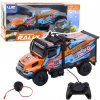 LEAN Toys RC nákladné auto na diaľkové ovládanie Osvetlená karoséria Oranžová