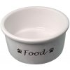 Dog Fantasy Food miska keramická 15x7 cm biela