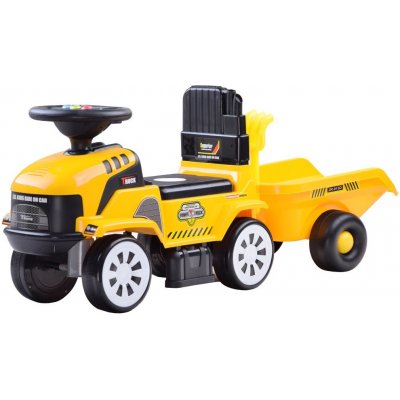 JOKO traktor s vlečkou a zvukom + hrable a lopatka žlté