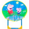Textilomanie Detské skladacie kreslo PEPPA PIG, modré