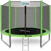 INLEA PREMIUM Jump Trampolína 305cm s vonkajšou ochr. sieťou - svetlozelená