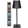 Lampa stolová LED 120lm 3-6500K CCT čierna nabíjateľná 3v1 SOLIGHT WO69-B Lucca