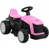 Mamido elektrický traktor s prívesom ružová