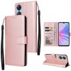 Peňaženkové kožené puzdro Card Slots na Oppo A58 5G - Ružové zlato