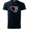 Nemecký ovčiak v srdci - Klasické pánske tričko vyššej gramáže - S ( Tmavomodrá (takmer čierna) )
