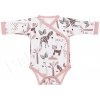 Baby Service Zavinovacie body Safari ružové