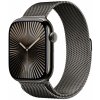 Apple Watch Series 10 46 mm Cellular bridlicovo sivý titán s bridlicovo sivým milánskym ťahom M/L MWYW3QC/A