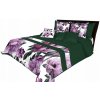 Mariall Design přehoz na postel biela fialovej zelenej 220 x 240 cm