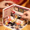 RoboTime 3D drevená skladačka Miniatúra domčeka Reštaurácia Mňam, mňam burger