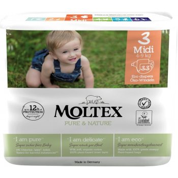 MOLTEX Pure & Nature Midi 4-9 kg 6 x 33 ks