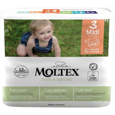 MOLTEX Pure & Nature Midi 4-9 kg 6 x 33 ks