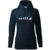 Evolúcia veslovanie 1 človek - Mikina dámská Cape s kapucí - 2XL ( Tmavomodrá (takmer čierna) )